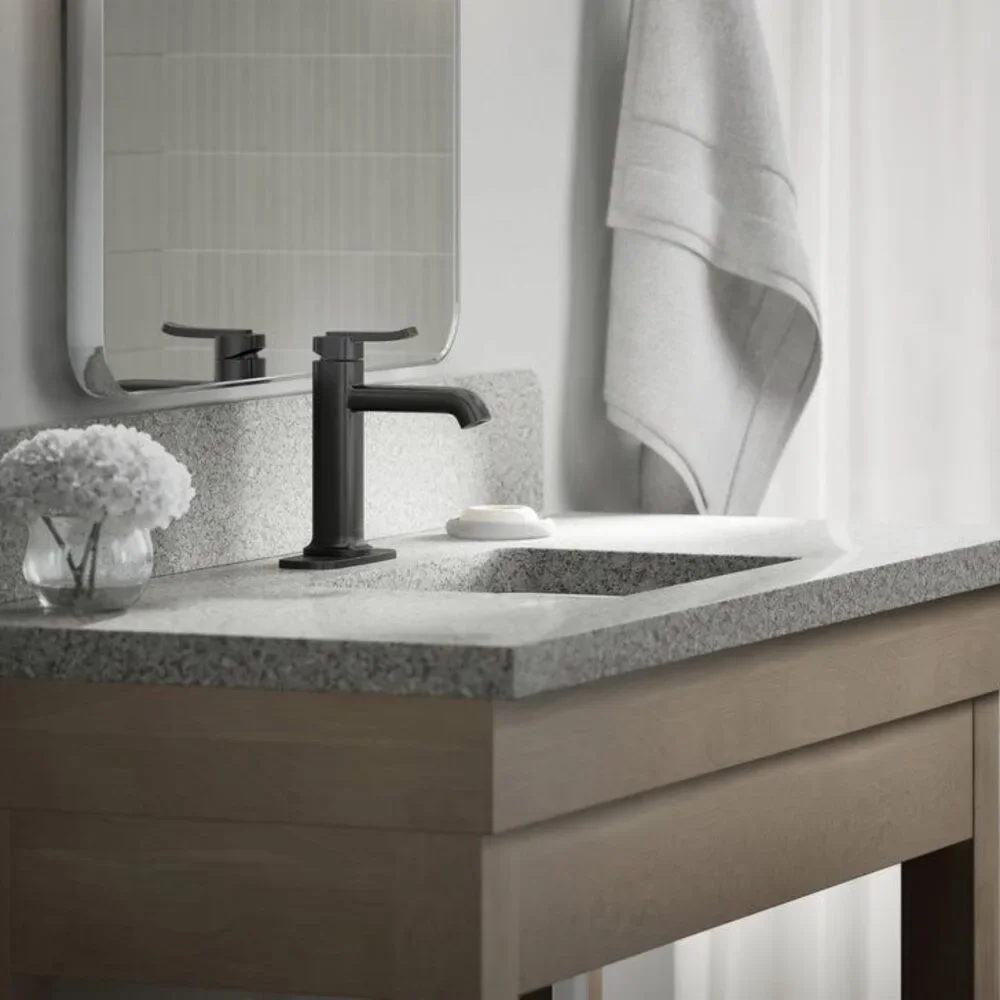Kohler Cordate Single-Handle Bathroom Faucet, Matte Black